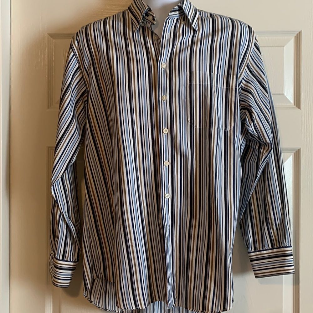 SCOTT BARBER, dress shirt, 100% cotton,   Great like new condition, large